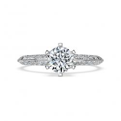 Diamantový zásnubní prsten Tilly, bílé zlato