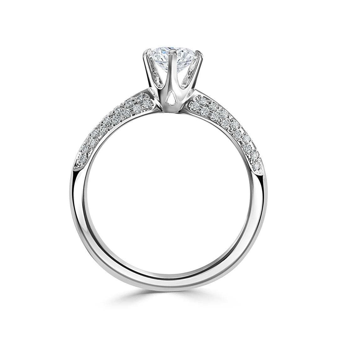 Diamantový zásnubní prsten Tilly, bílé zlato