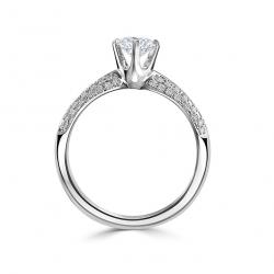 Diamantový zásnubní prsten Tilly, bílé zlato