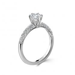 Diamantový zásnubní prsten Tilly, bílé zlato