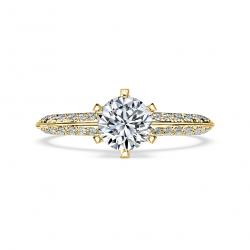 Diamantový zásnubní prsten Tilly, žluté zlato