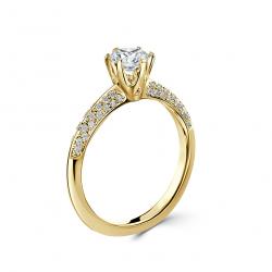 Diamantový zásnubní prsten Tilly, žluté zlato