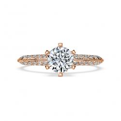 Diamantový zásnubný prsteň Tilly, ružové zlato