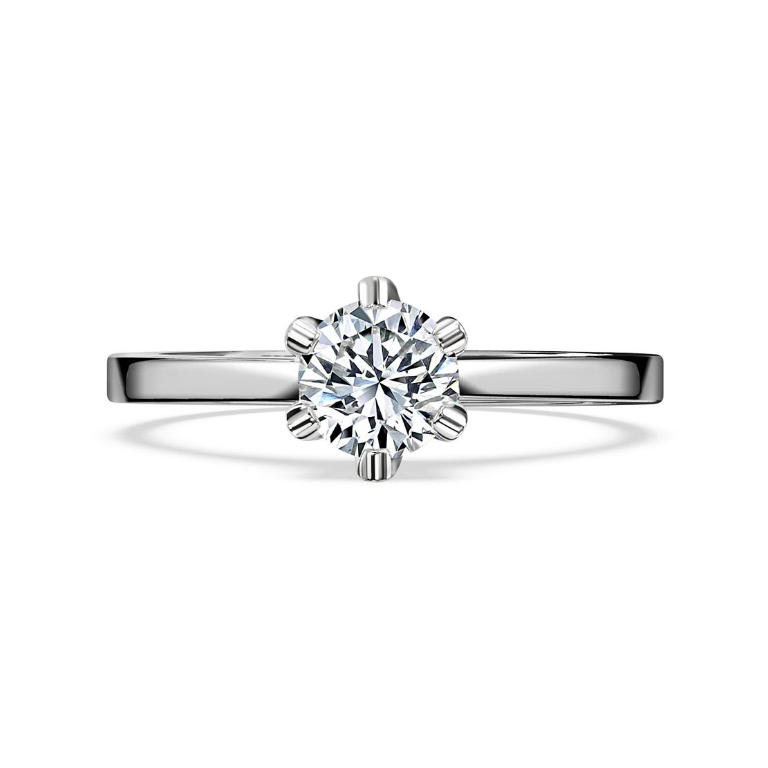 Diamantový zásnubný prsteň Tisha, biele zlato