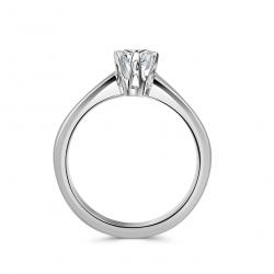 Diamantový zásnubný prsteň Tisha, biele zlato