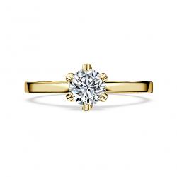Diamantový zásnubný prsteň Tisha, žlté zlato