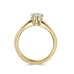 Diamantový zásnubný prsteň Tisha, žlté zlato