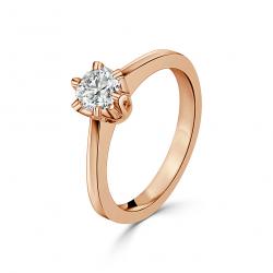 Diamantový zásnubný prsteň Tisha, ružové zlato