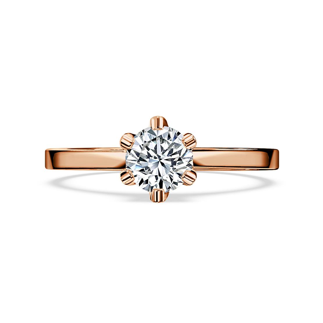 Diamantový zásnubný prsteň Tisha, ružové zlato