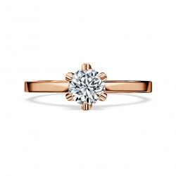 Diamantový zásnubný prsteň Tisha, ružové zlato