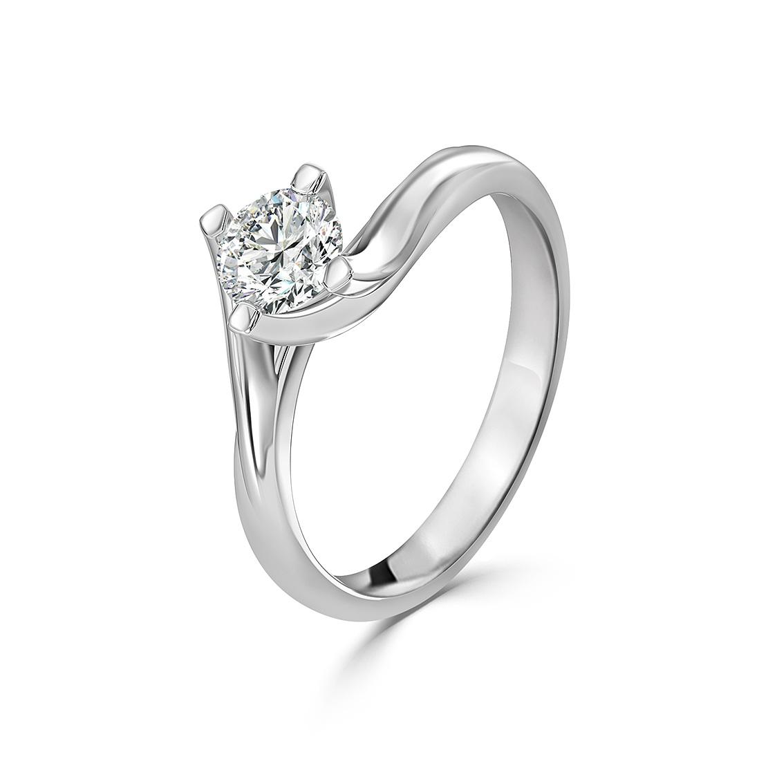 Diamantový zásnubný prsteň Victoria, biele zlato