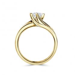 Diamantový zásnubný prsteň Victoria, žlté zlato