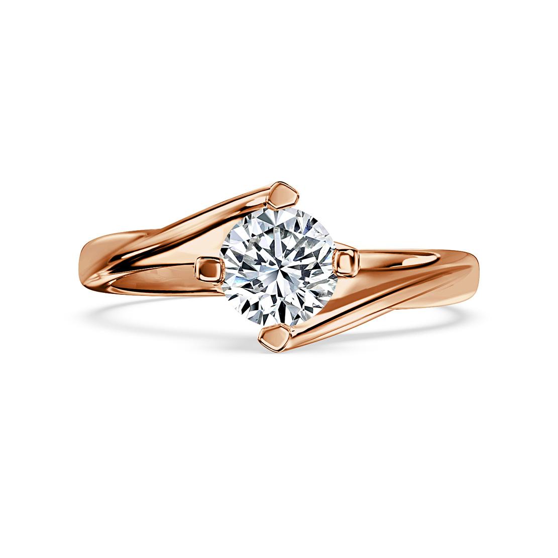 Diamantový zásnubný prsteň Victoria, ružové zlato