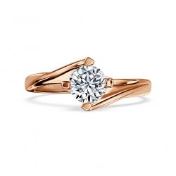Diamantový zásnubný prsteň Victoria, ružové zlato