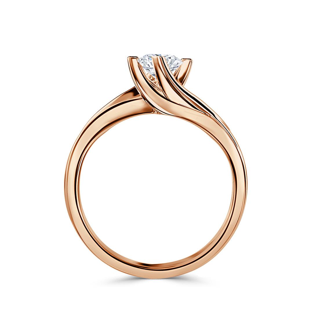Diamantový zásnubný prsteň Victoria, ružové zlato