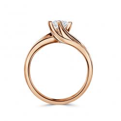 Diamantový zásnubný prsteň Victoria, ružové zlato