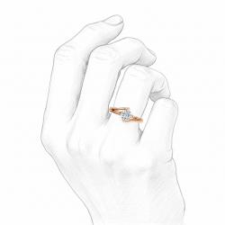 Diamantový zásnubný prsteň Victoria, ružové zlato