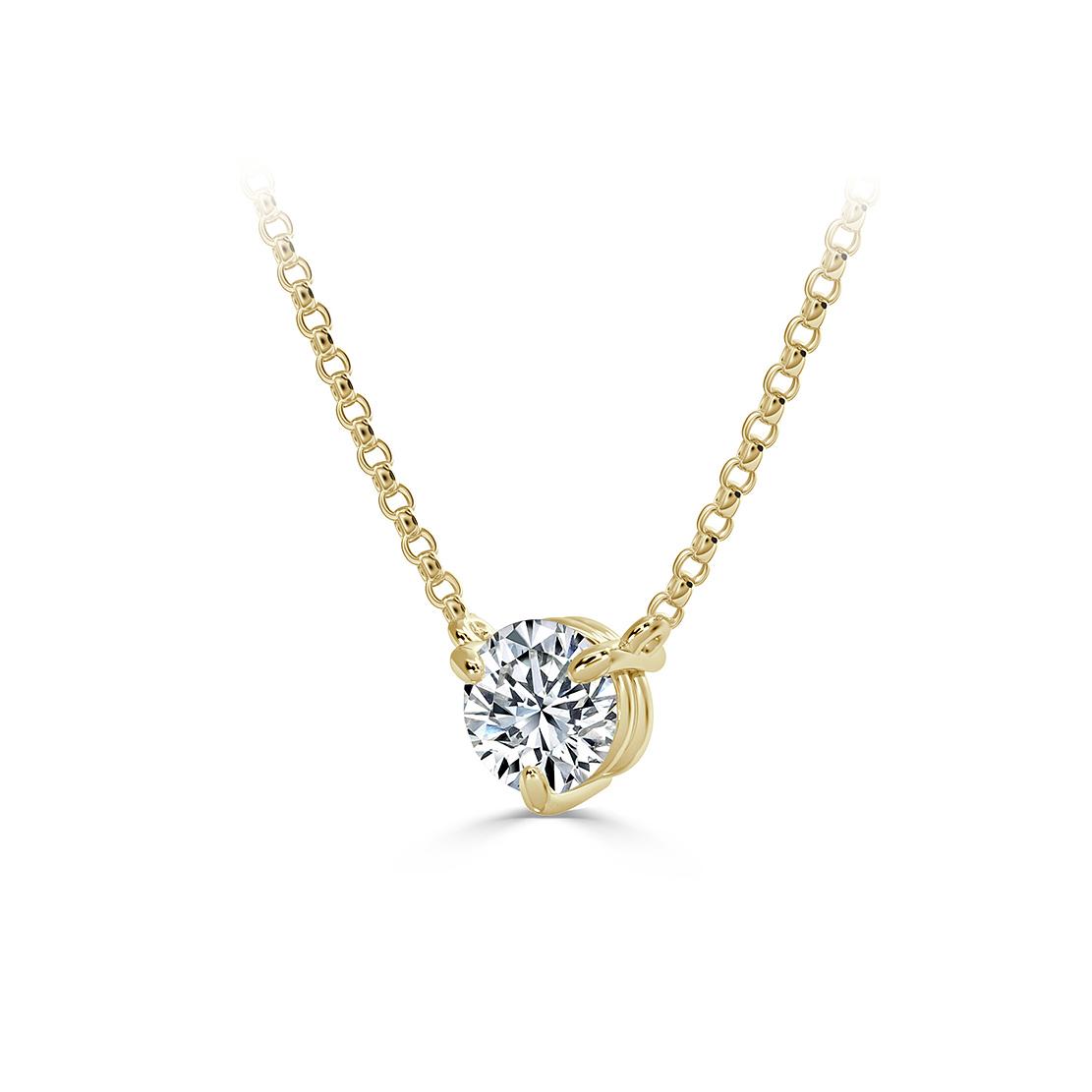 Diamantový náhrdelník Alessio, žlté zlato