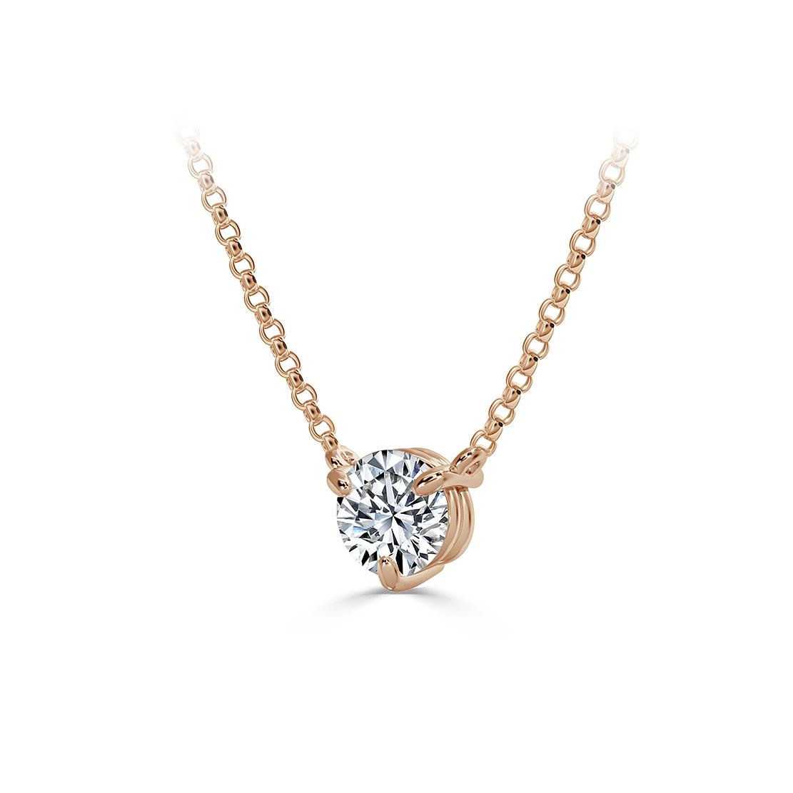 Diamantový náhrdelník Alessio, ružové zlato