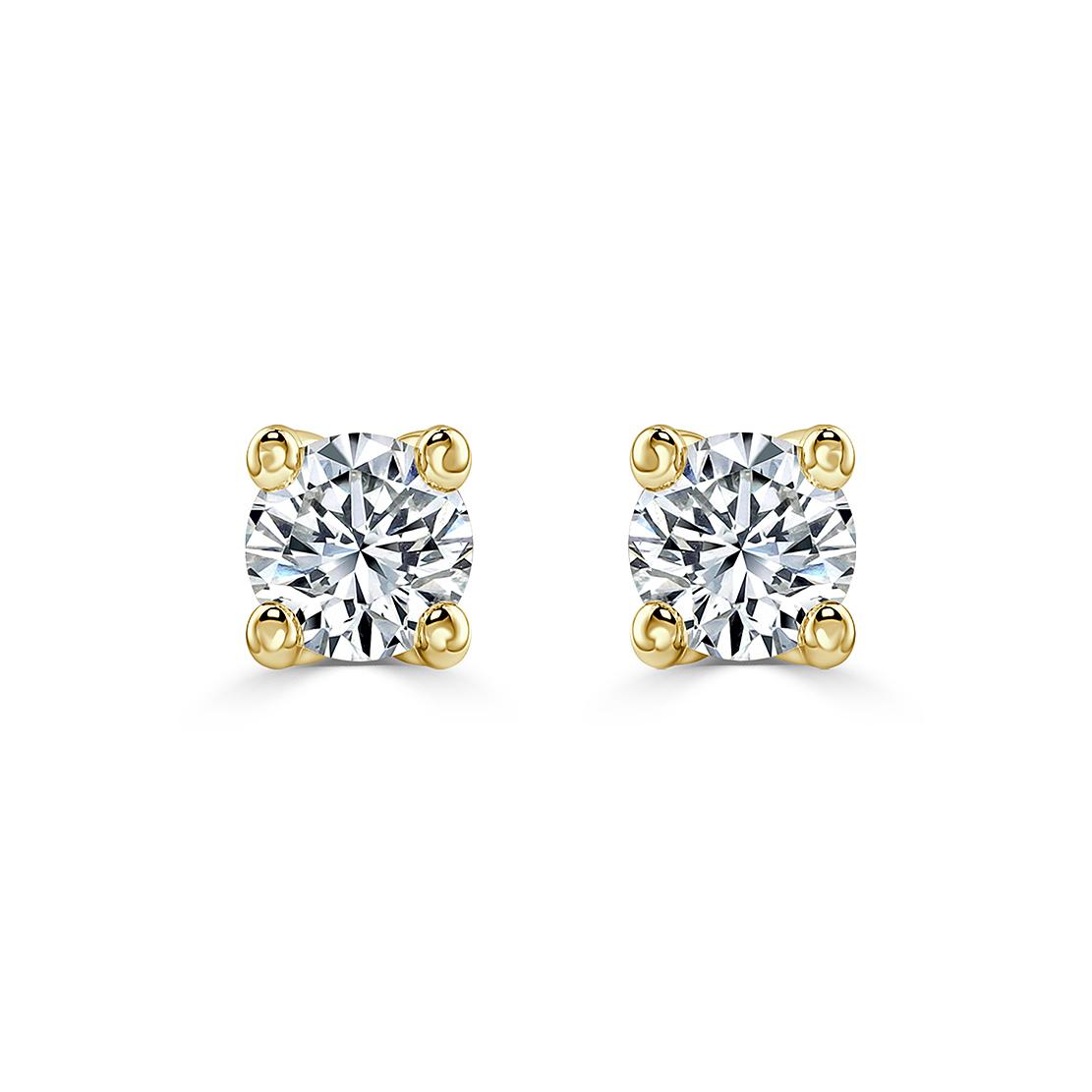 Diamantové náušnice Stones, biele zlato