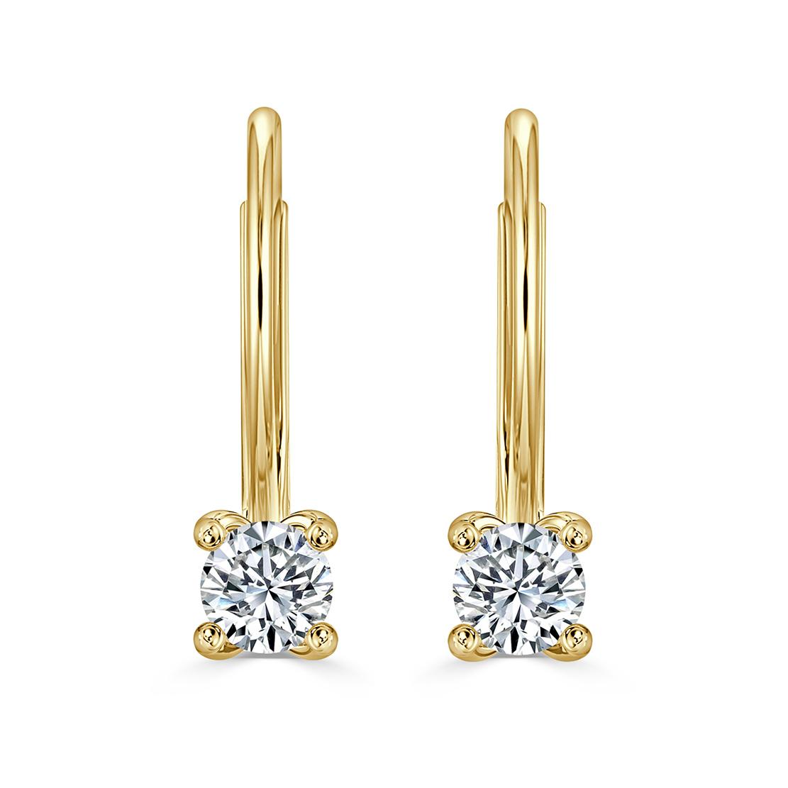 Diamantové náušnice Stones II., žluté zlato