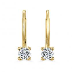 Diamantové náušnice Stones II., žluté zlato