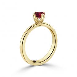 Rubínový prsteň Darleen, žlté zlato