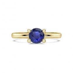 Zafírový prsteň Romy, žlté zlato