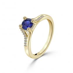 Safírový prsten Marcella, žluté zlato