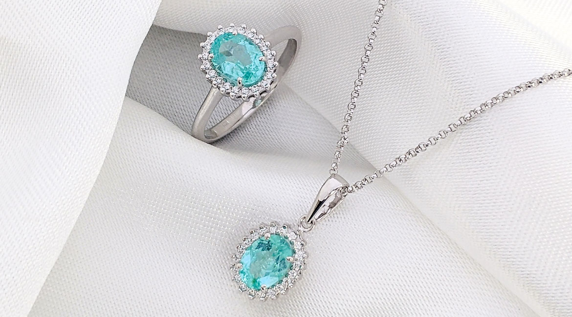 Luxusní set s paraíba turmalíny