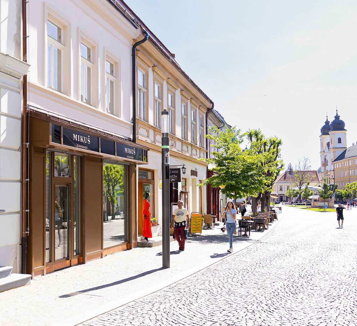 Klenotnický dům Mikuš Diamonds – pohled z Mírového náměstí.