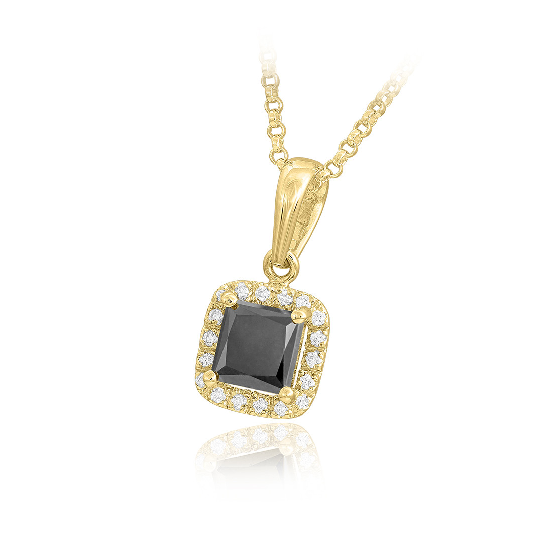 Diamantový prívesok Elegant II., žlté zlato