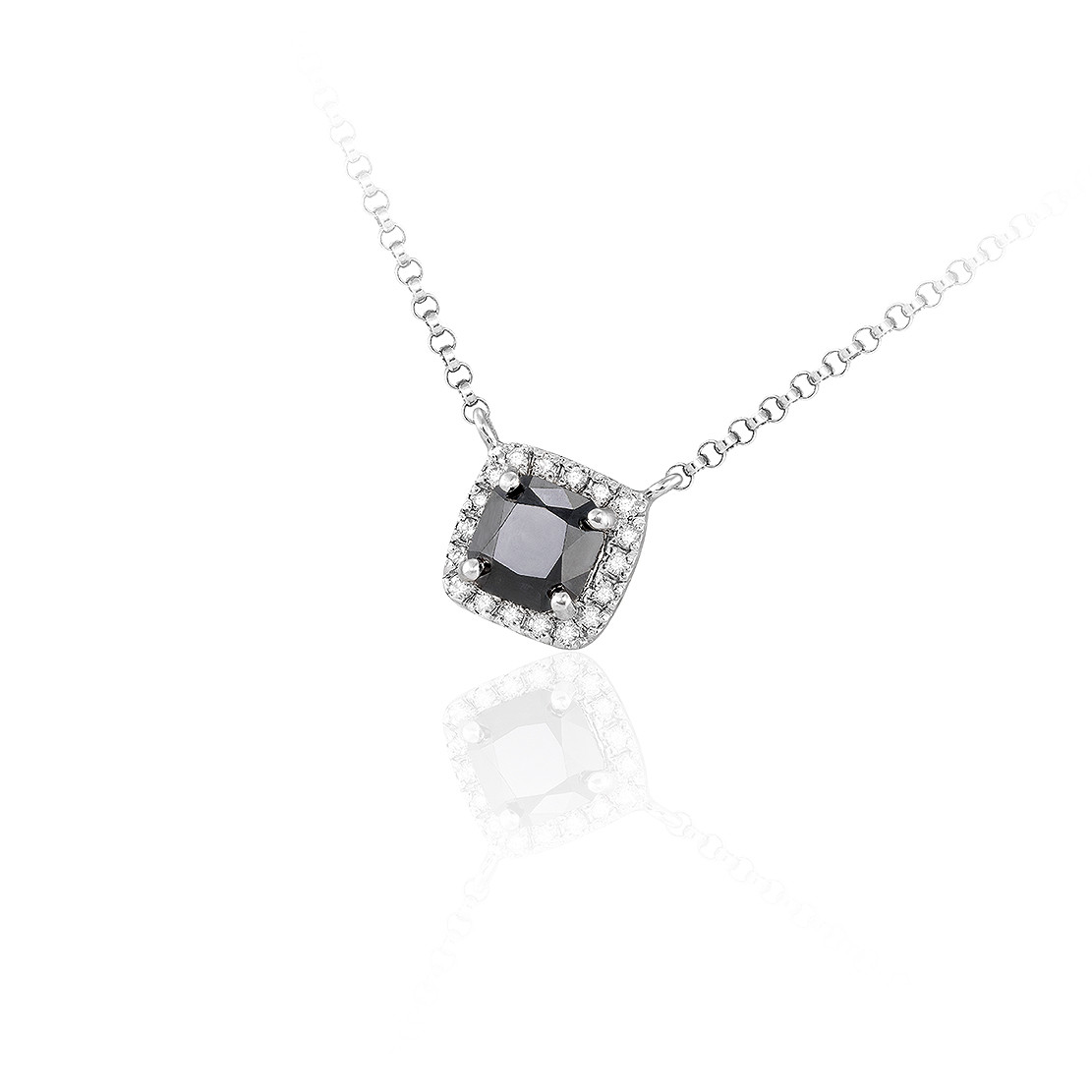 Diamantový náhrdelník Elegant II., biele zlato