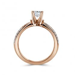 Diamantový zásnubný prsteň Chanel, ružové zlato