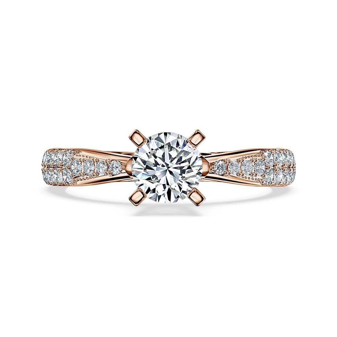 Diamantový zásnubný prsteň Chanel, ružové zlato