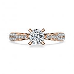 Diamantový zásnubný prsteň Chanel, ružové zlato