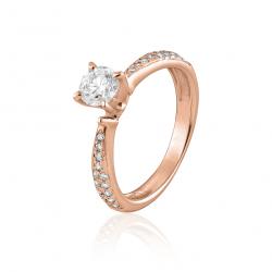Diamantový zásnubný prsteň Chanel, ružové zlato