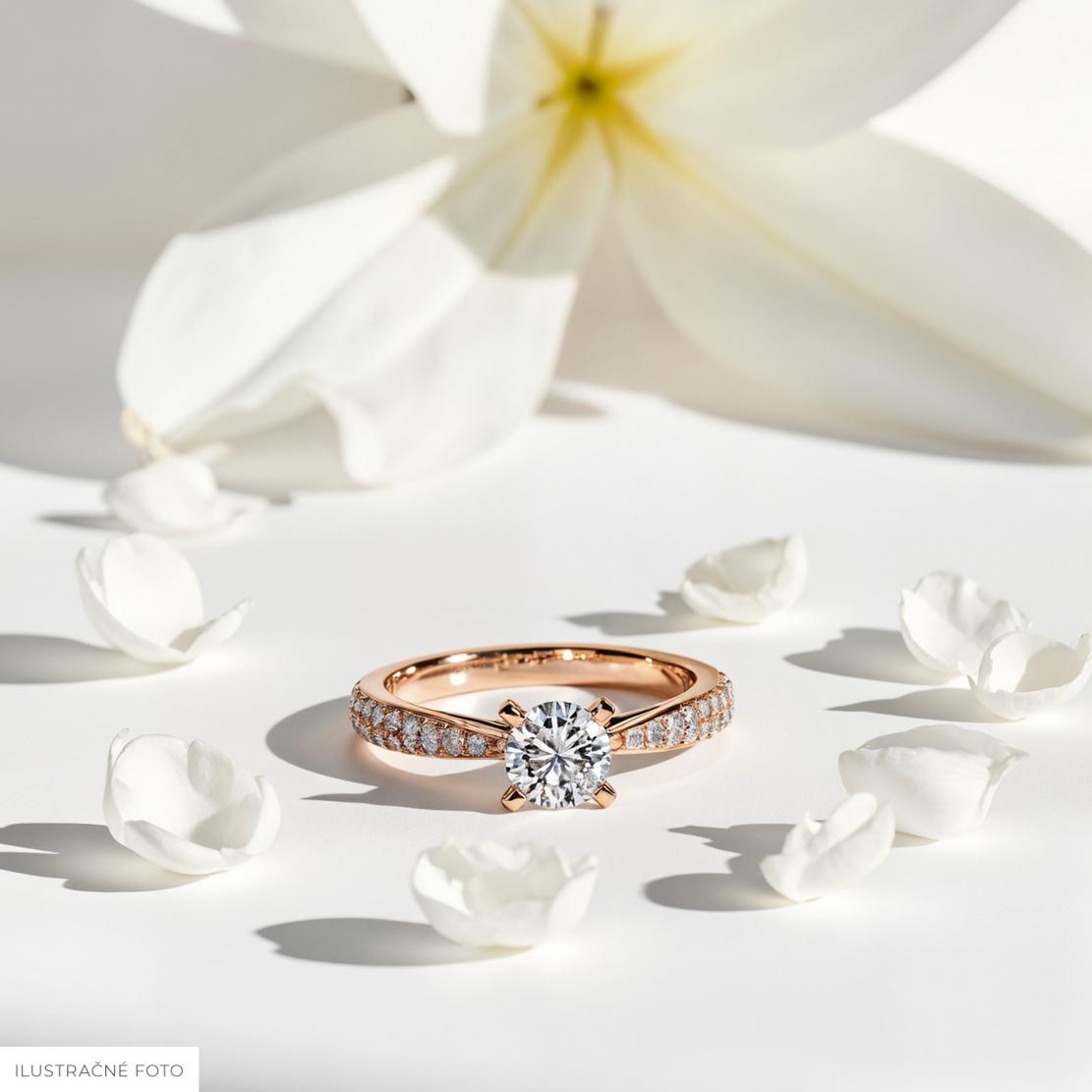 Diamantový zásnubný prsteň Chanel, ružové zlato