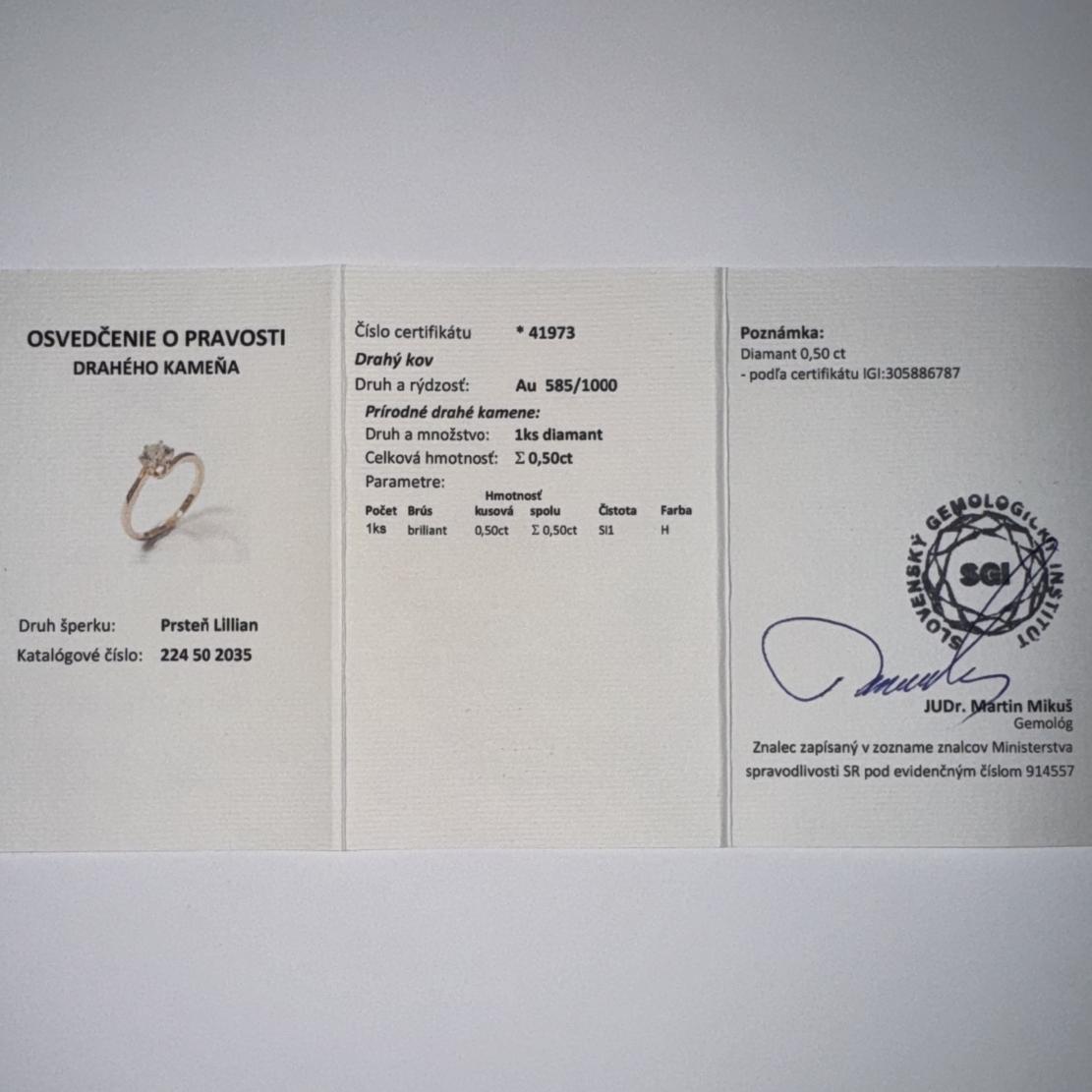 Diamantový prsteň 0,50ct. / 224502035