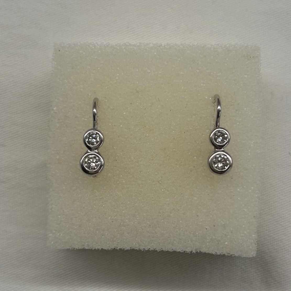 Zlaté náušnice so 4ks diamantu