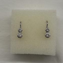 Zlaté náušnice so 4ks diamantu