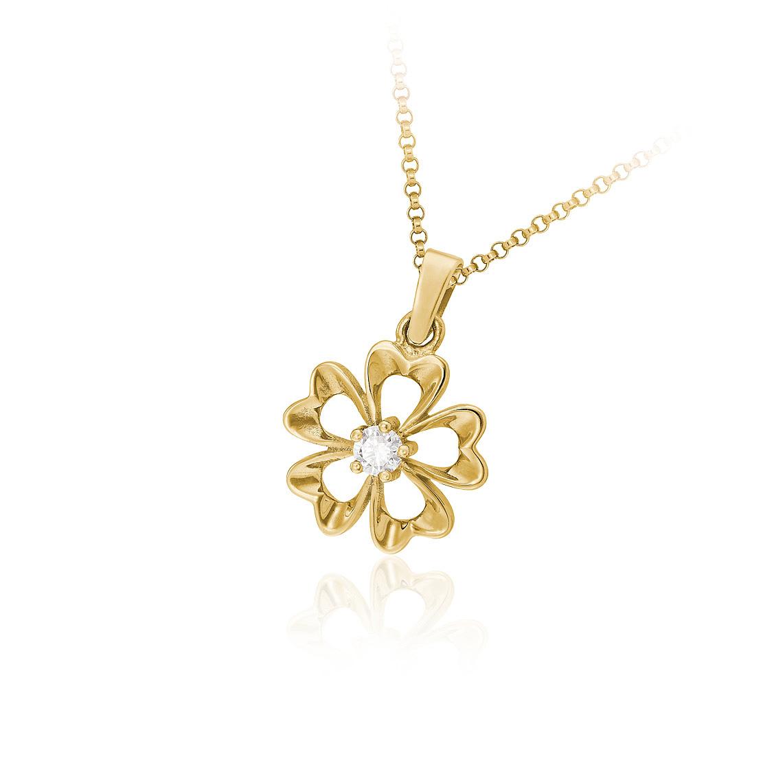 Diamantový přívěsek Purity, žluté zlato