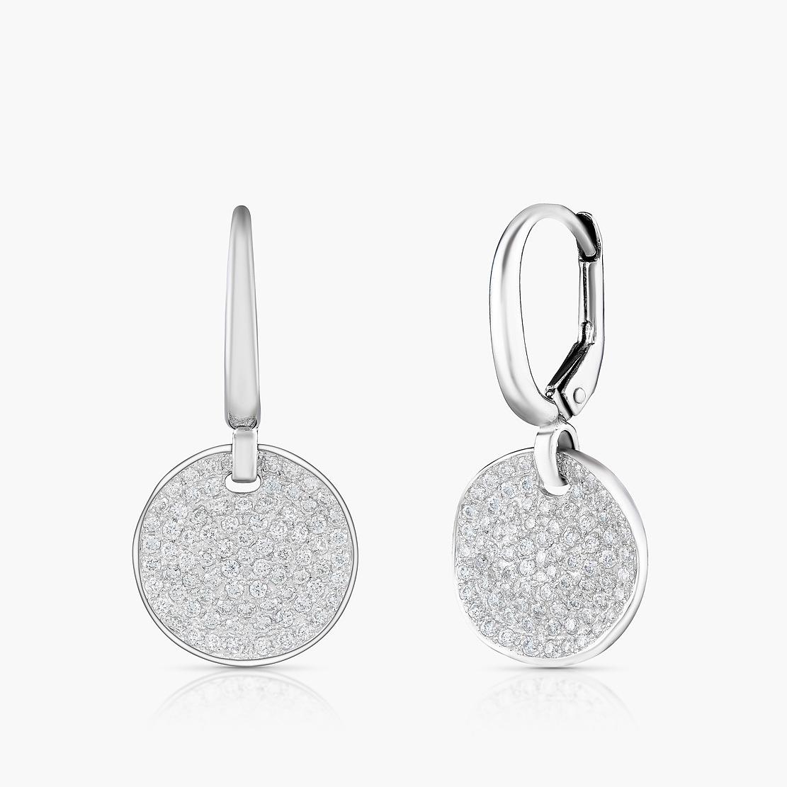 Diamantové náušnice Rokis, bílé zlato