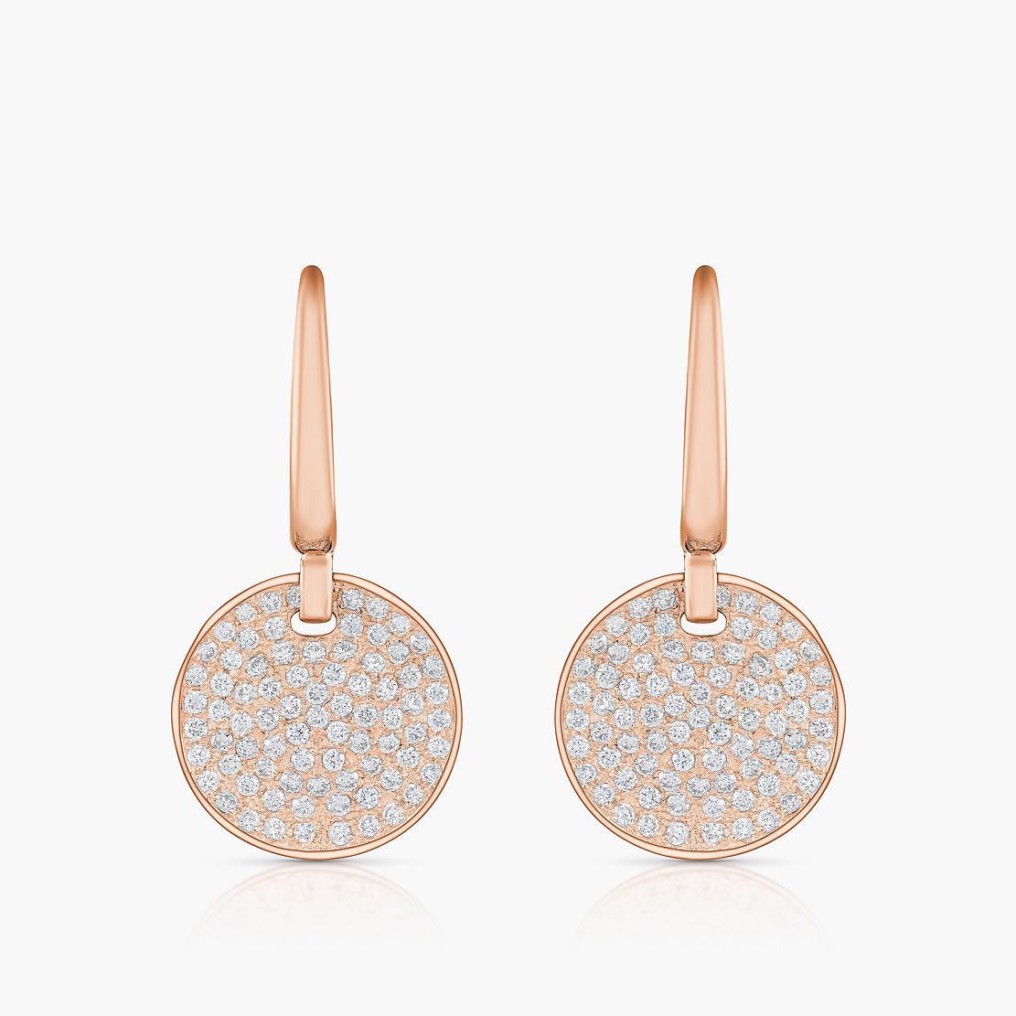 Diamantové náušnice Rokis, ružové zlato