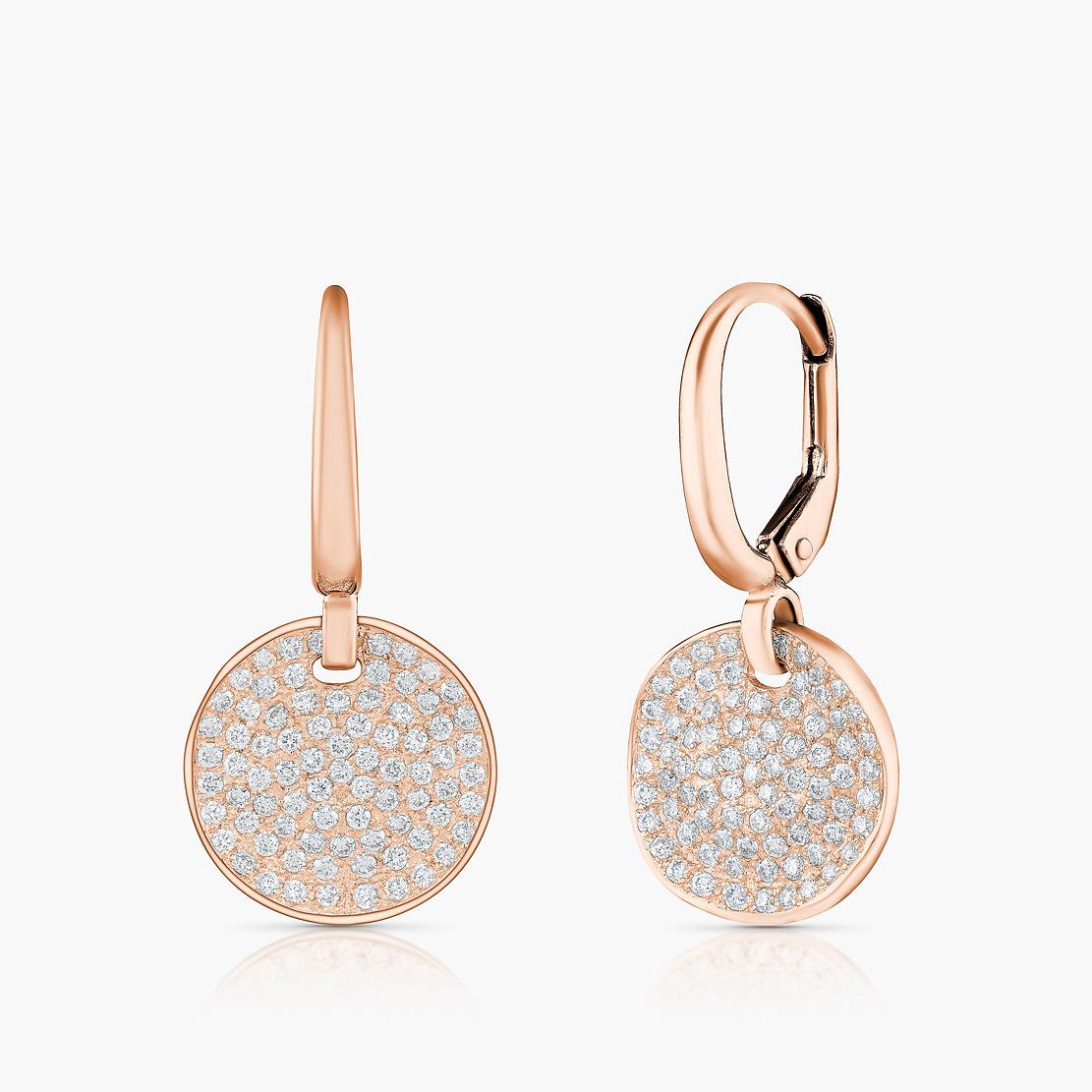 Diamantové náušnice Rokis, ružové zlato