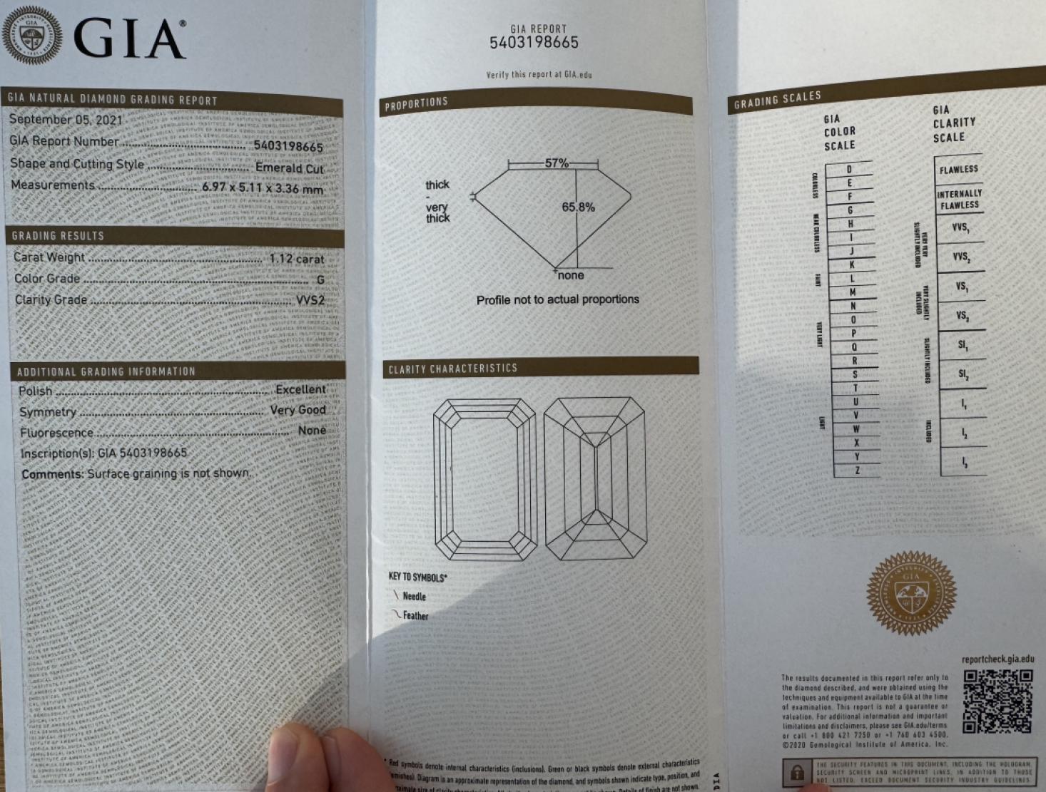 Emerald Cut 1,12 carat