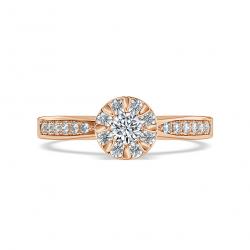 Diamantový zásnubní prsten Lyndsy, růžové zlato