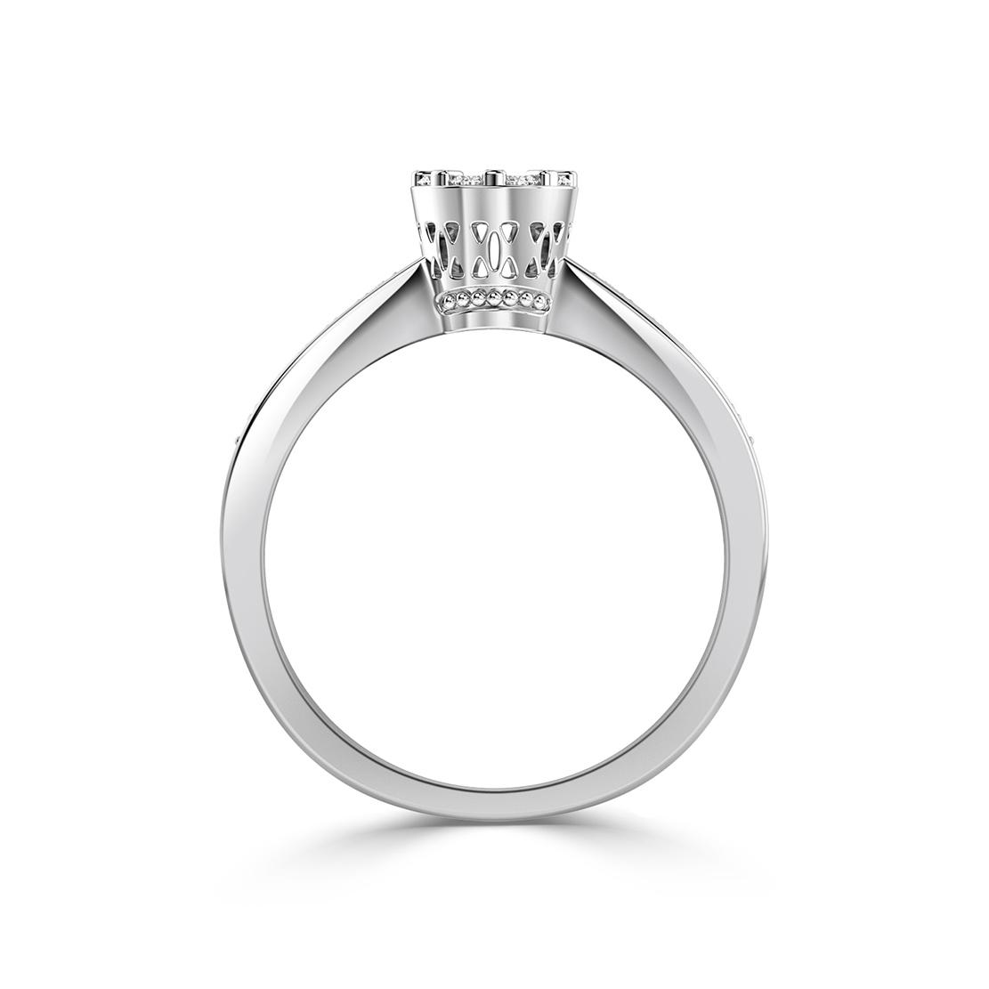 Diamantový zásnubní prsten Lyndsy, bílé zlato