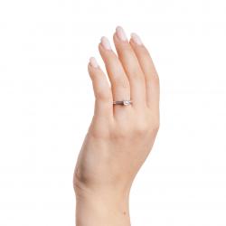 Diamantový zásnubní prsten Lyndsy, bílé zlato