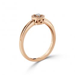 Diamantový zásnubný prsteň Moon, ružové zlato